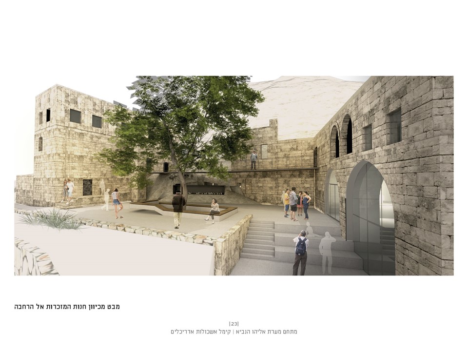Иллюстрация площадки к плану обновления комплекса пещеры пророка Илии, Хайфа